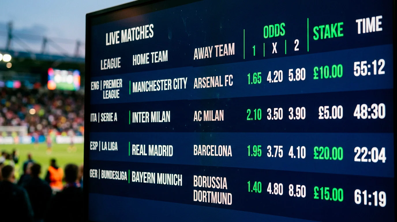 World Cup 2026 odds display showing tournament favourites and their decimal pricing on a dark data dashboard